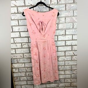 Vintage | 60s Pink Embroidered Floral Dress